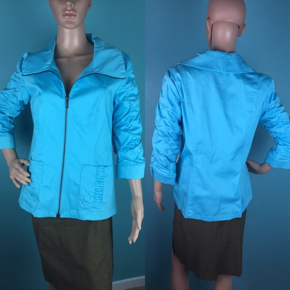 NWT Tribal Blue Zipper Jacket - Picture 2 of 8